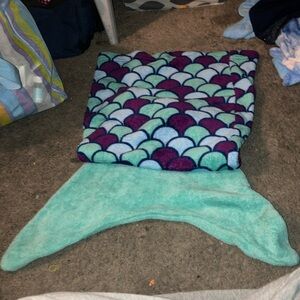 Mermaid tail for kids blanket